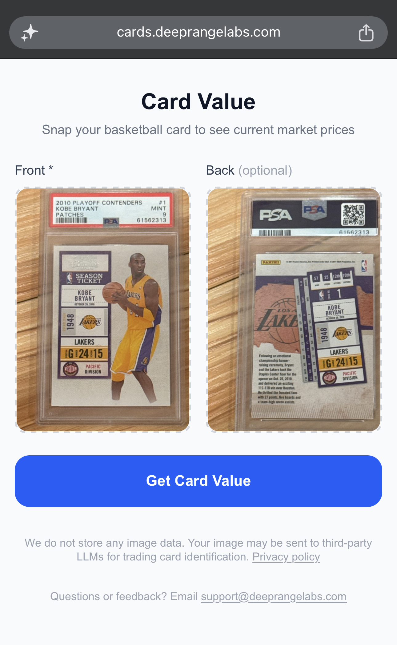 Card Scanner app